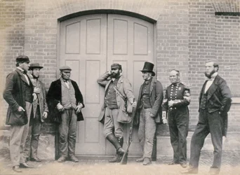 Personal in Holkham Hall, Norfolk, ca. 1863