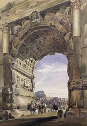 Titusbogen, Rom, 1842