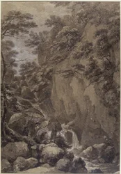 Sir George Beaumont und Joseph Farington malen einen Wasserfall, 1777