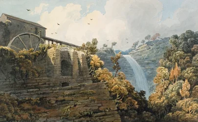 Wasserfall und Schmelzofen von Melincourt