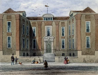 Ein altes Herrenhaus, genannt Pitchett Hall, Südseite der Union St., Southward, 1828