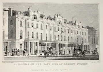 Gebäude auf der Ostseite der Regent Street, aus 