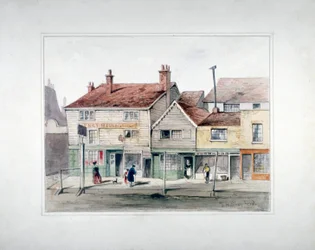 The Hare and Hounds Inn und Ladenfronten in der Upper Street, Islington, London