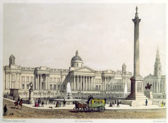 Die Nationalgalerie mit der Nelsonsäule