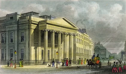 Das neue College der Ärzte, Pall Mall, East, graviert von Thomas Barber