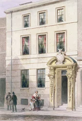Die neue Front des Painter Stainers Hall, 1850