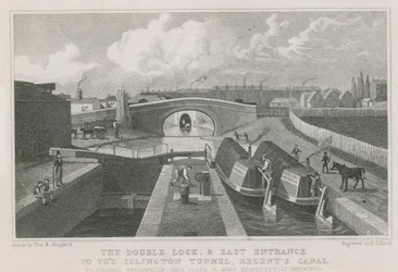 Die Doppelschleuse und der Osteingang zum Islington-Tunnel