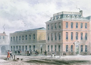 Ansicht des Soho Square und des Carlisle House
