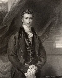 Henry Peter Brougham, 1. Baron Brougham und Vaux, graviert von H. Robinson, aus 