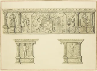 Fries auf dem Kaminsims in der Broad Street 15