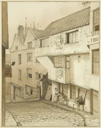 Unteres Ende der Steep Street, mit Haus