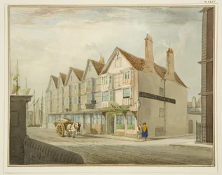 Südseite der King Street mit Llandoger Trow