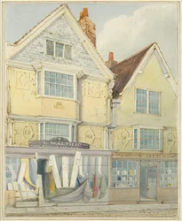 Zwei alte Häuser auf der Nordseite der Castle Street