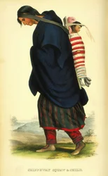 Chippeway-Frau und Kind, 1848