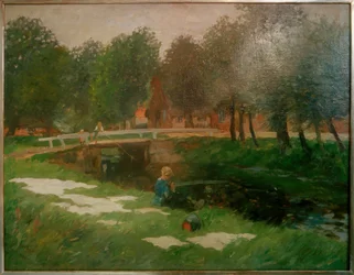 Wäschebleiche am Kanal