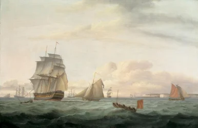 Schiffe vor dem Hafen von Ramsgate