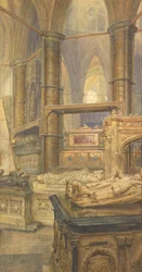 Die Gräber von Heinrich III. und Königin Eleonore, Westminster Abbey, 1904