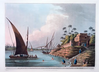 Arabisches Sommerhaus am Kanal von Menouf, Ägypten