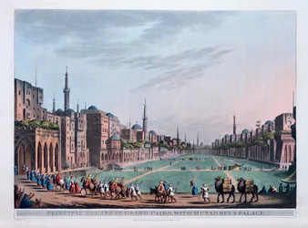 Hauptplatz in Groß-Kairo, mit Murad Beys Palast, 1801