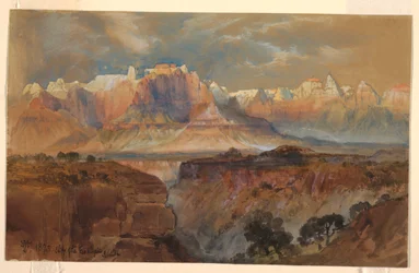 Klippen des Rio Virgin, Süd-Utah, 1873