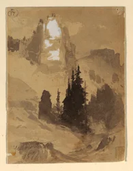 Zeichnung, Yellowstone, 1871