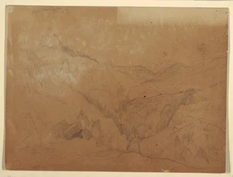 Yellowstone, oberhalb der Tower Falls, 1871