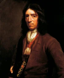 Porträt von William Dampier (1651-1715), britischer Weltumsegler, Hydrograph, Seehändler, Pirat und Freibeuter, von Thomas Murray, Gemälde, ca. 1698