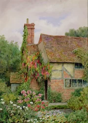 Ein alter Welt-Cottage-Garten