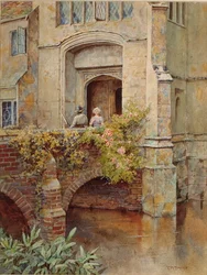 Auf der Brücke bei Baddesley Clinton Hall