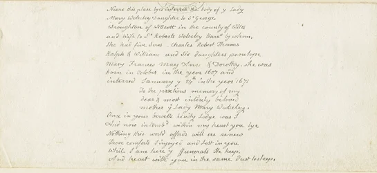 Colwich - Wolseley Monument Inschrift: Feder, undatiert [1839]