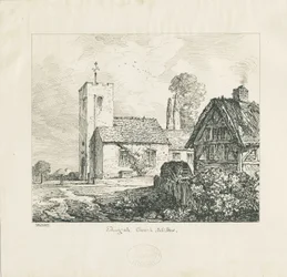 Edingale Kirche (Feder- und Tuschzeichnung)