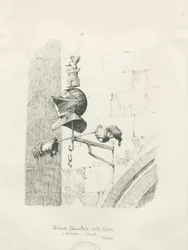 Grab in der Biddulph Kirche - William Bowyer: Feder- und Tuschzeichnung