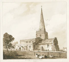 Wolstanton Kirche: Stich, undatiert [?19. Jahrhundert]