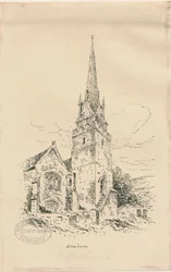 Wombourne Kirche: Zinkographie, nd [Mitte 19. Jh.]