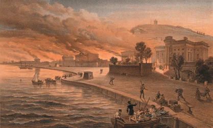 Brand der Regierungsgebäude in Kertsch, 9. Juni 1855