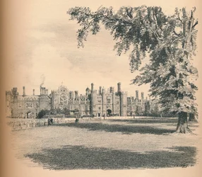 Die Westfront des Hampton Court Palace, 1902