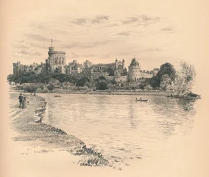 Schloss Windsor vom Fluss aus