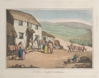 Eine Ansicht von Camelford, Cornwall, aus Skizzen aus der Natur, 1822. Schöpfer: Thomas Rowlandson, Joseph Constantine Stadler