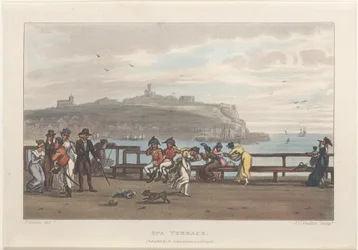 Spa-Terrasse, aus Poetische Skizzen von Scarborough, 1813