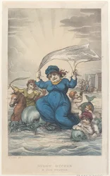 Witwe Ducker & ihre Nymphen, aus Poetische Skizzen von Scarborough, 1813