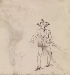 Ein französischer Edelmann auf der Jagd