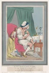 Eine alte Jungfer auf der Suche nach einem Floh, 25. September 1794