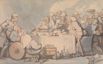 Annehmlichkeiten von Bath: Gichtige Gourmets beim Abendessen