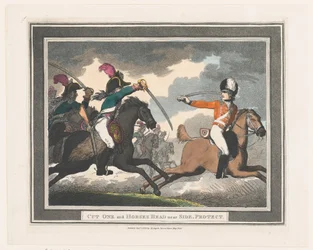 Schneide Eins und Pferdekopf nahe Seite, Schutz, 1. September 1798