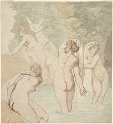 Diana und ihre Nymphen beim Baden