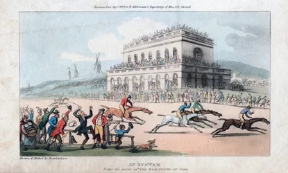 Dr. Syntax verliert sein Geld auf dem Rennplatz in York, 1813