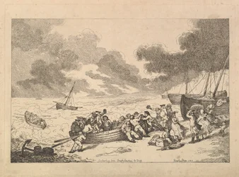 Einschiffung von Brighthelmstone nach Dieppe (aus Imitations of Modern Drawings)