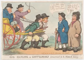 Gig-Ziehen oder Gentleman-Vergnügen für das neunzehnte Jahrhundert, 3. April 1801