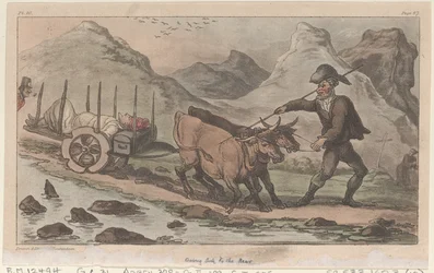 Krank nach hinten gehen, aus Die militärischen Abenteuer von Johnny Newcome, 1815