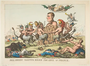 Höllenhunde versammeln sich um das Idol von Frankreich, 8. April 1815